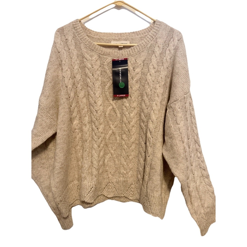 Women's NWT   Lucky Brand Cable Knit Sweater X-Large